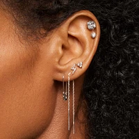 CZ Trinity Studs 4mm Hypoallergenic Earrings | Rowan