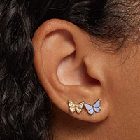 Enamel Butterfly Studs Hypoallergenic Earrings | Rowan