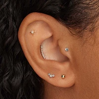 14k Gold Disk Flat Back Stud Hypoallergenic Earrings | Rowan