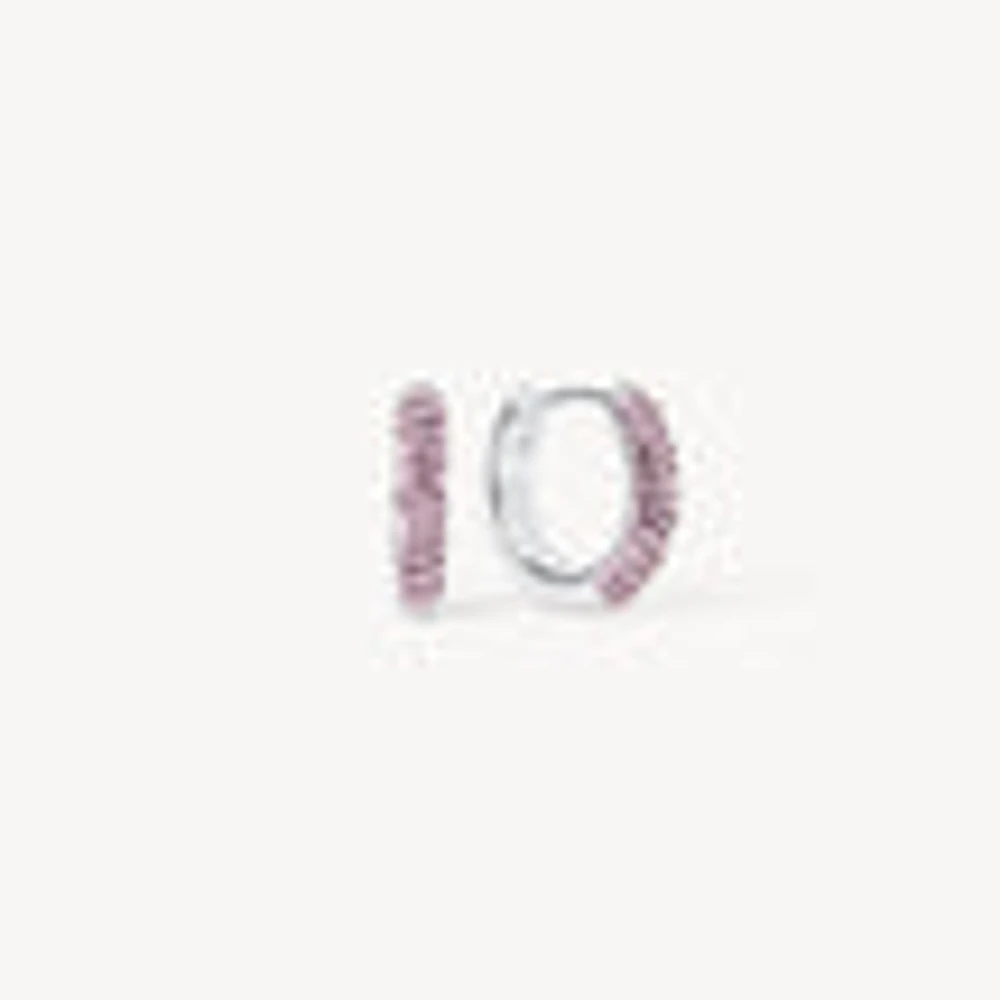 Lilac Always On Sparkle Hoop Earrings