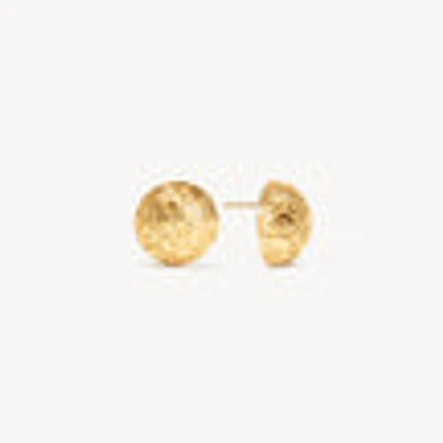 Etched Floral Stud Earrings