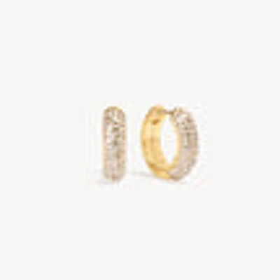 Soft Gold Sparkle Reversible Hoop Earrings