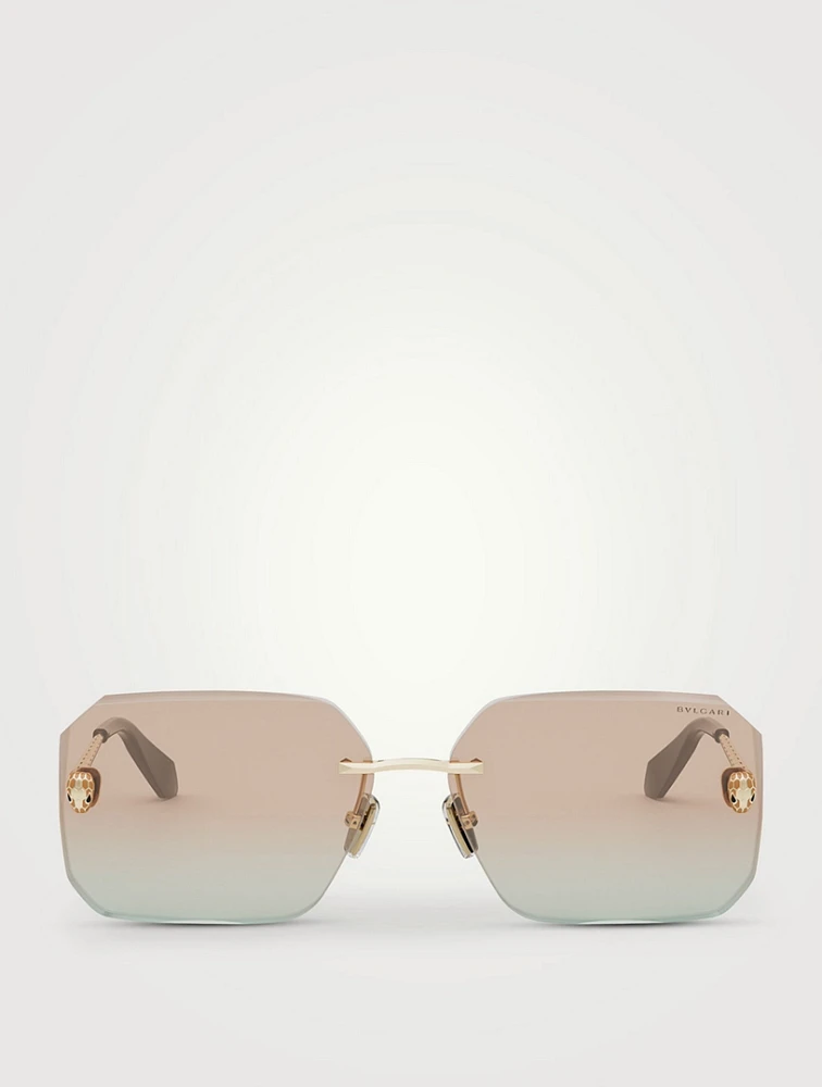 Serpenti Rectangular Sunglasses