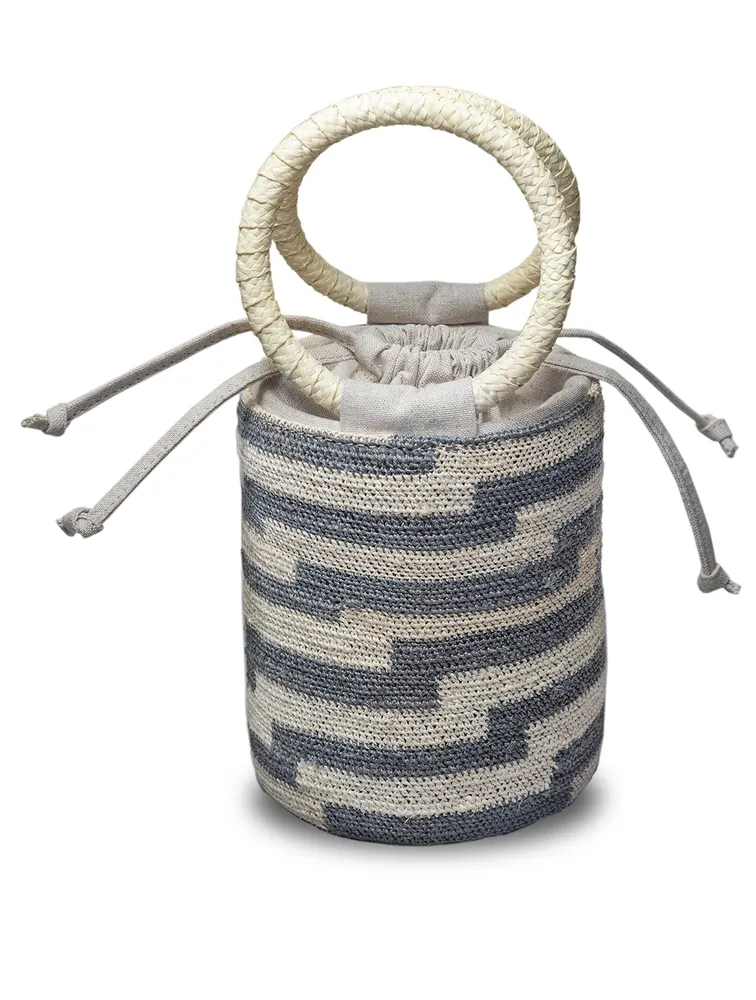 Woven Maguey Cylinder Bag