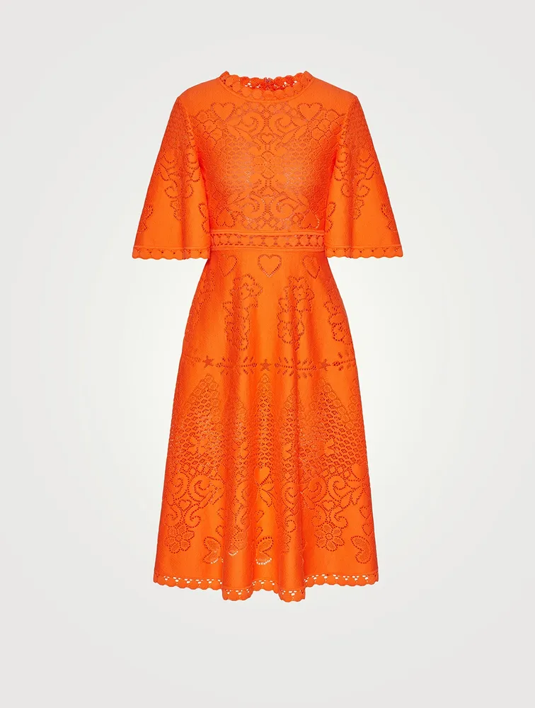 Hearts Blanket Lace Midi Dress