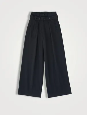 Belted Wide-Leg Trousers