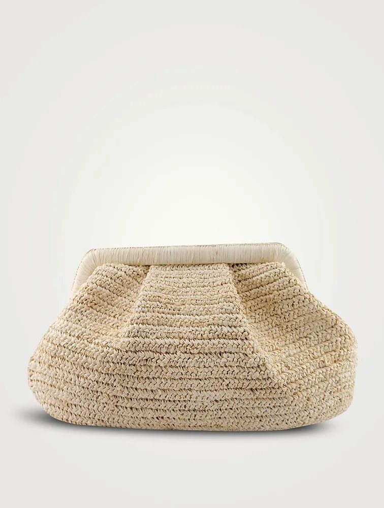 Signe Knit Raffia Clutch