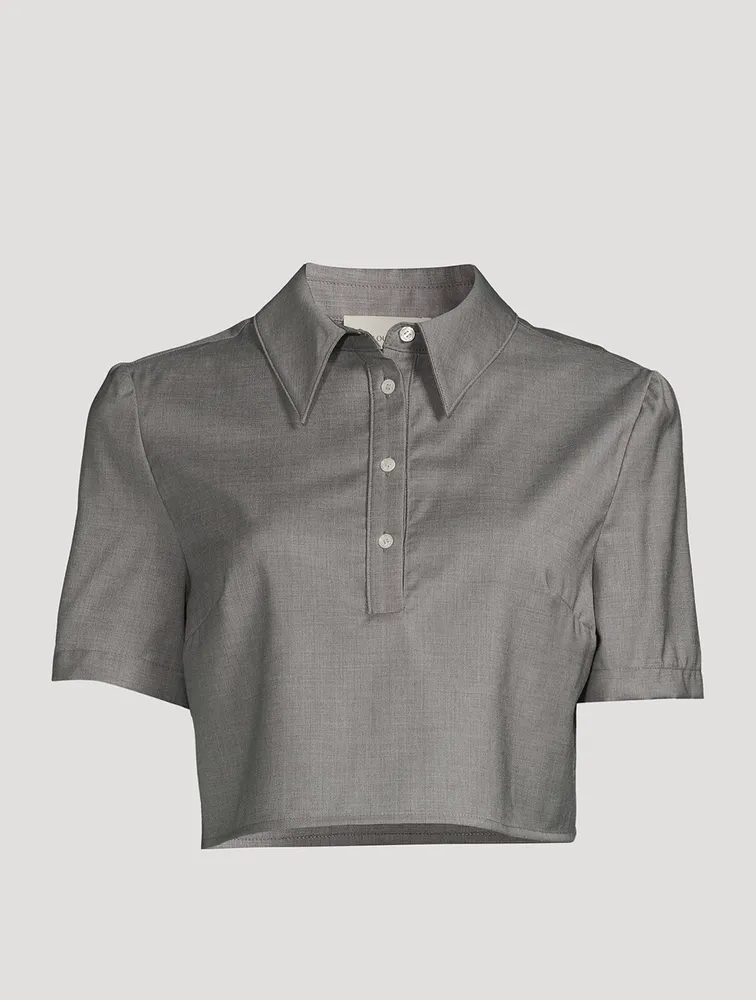 Namil Wool Cropped Shirt