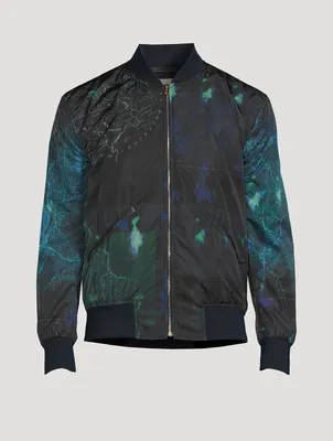 Bomber Jacket Map Print