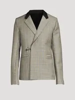 Wool Slim-Fit Jacket With U-Lock