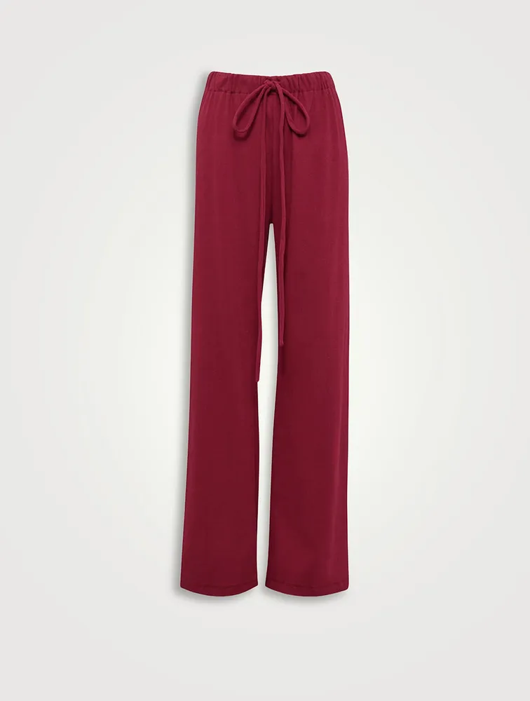 Organic Cotton Wide-Leg Leisure Pants