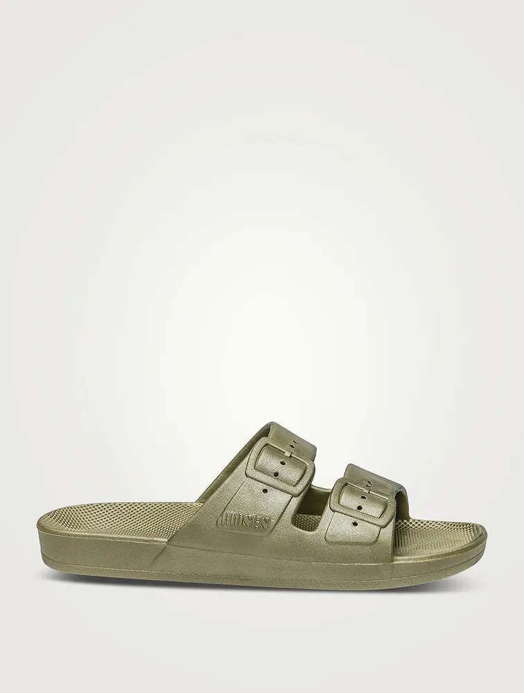 Shimmer Vegan Rubber Slide Sandals