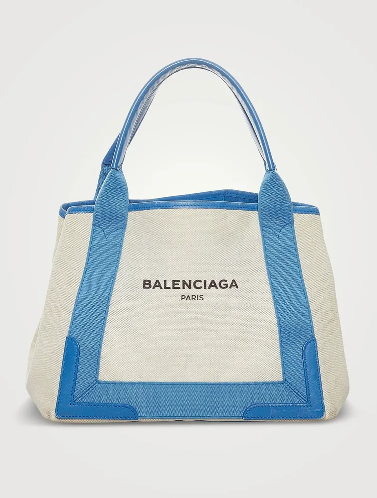 Pre-Loved Small Cabas Canvas Tote Bag