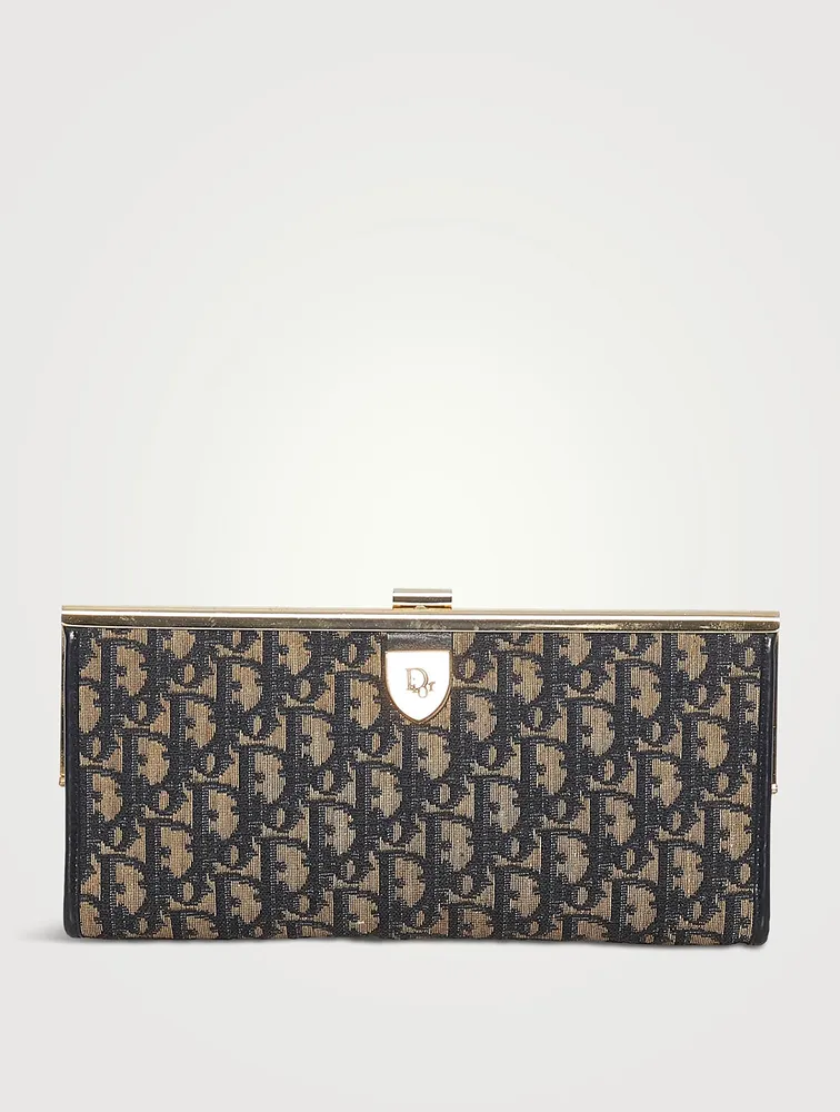 Pre-Loved Dior Oblique Canvas Clutch