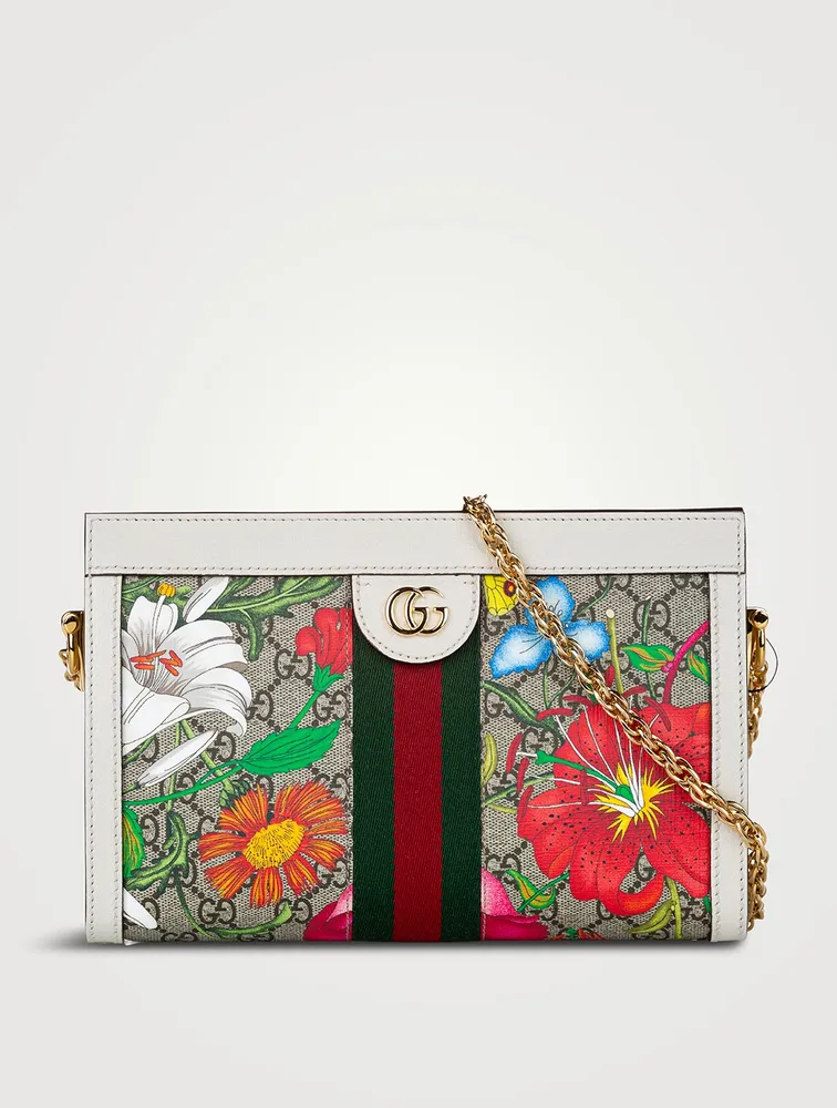 Pre-Loved Small GG Supreme Flora Ophidia Shoulder Bag