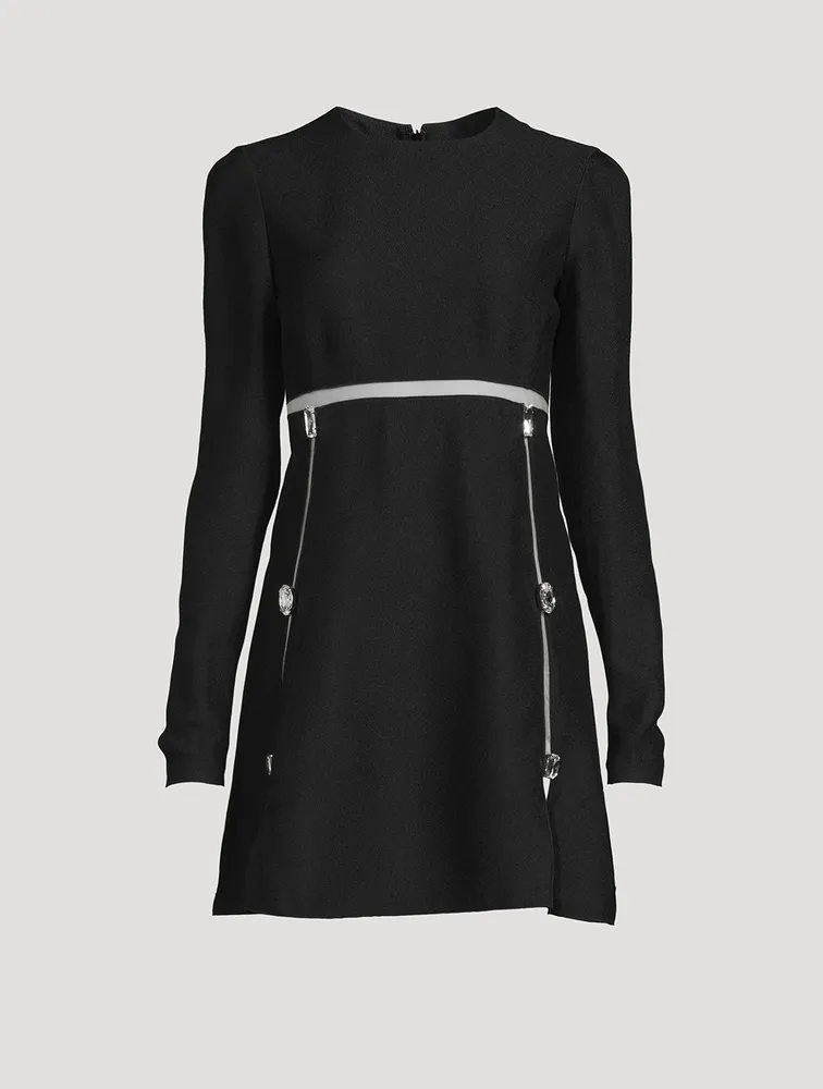 Jewel-Embellished Mini Dress