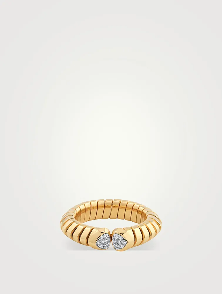 Trisolina Pavé Diamond Ring