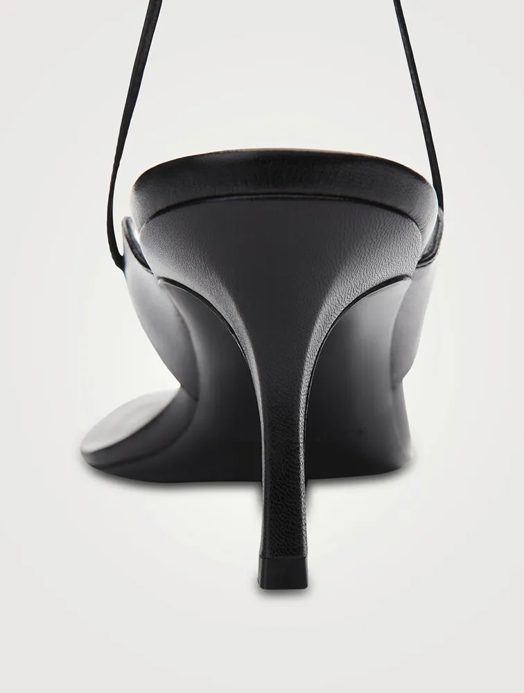 Lucienne 65 Leather Ankle-Tie Sandals