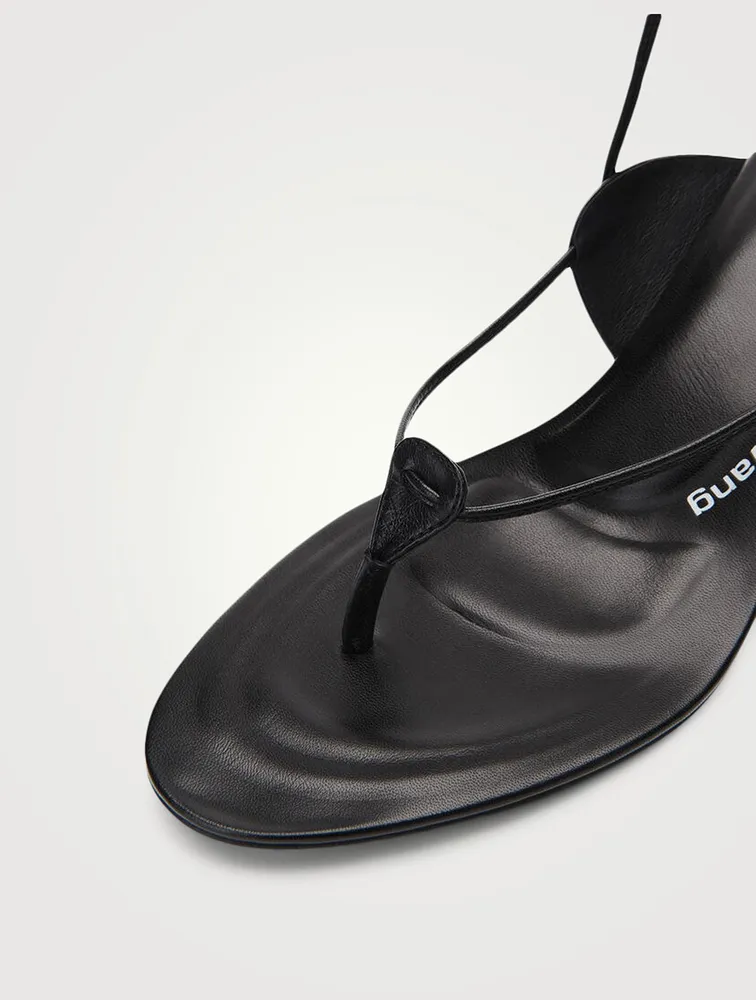 Lucienne 65 Leather Ankle-Tie Sandals