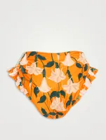 Jengibre High-Waisted Ruffle Swim Bottoms Floral Print