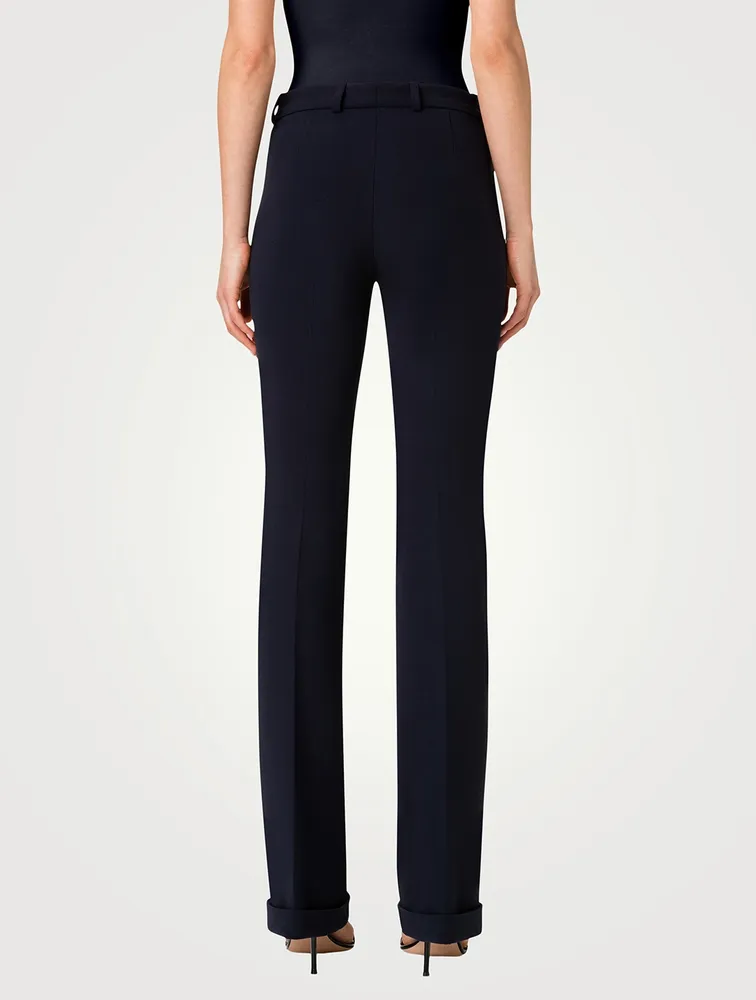 Marisa Stretch-Wool Bootcut Trousers