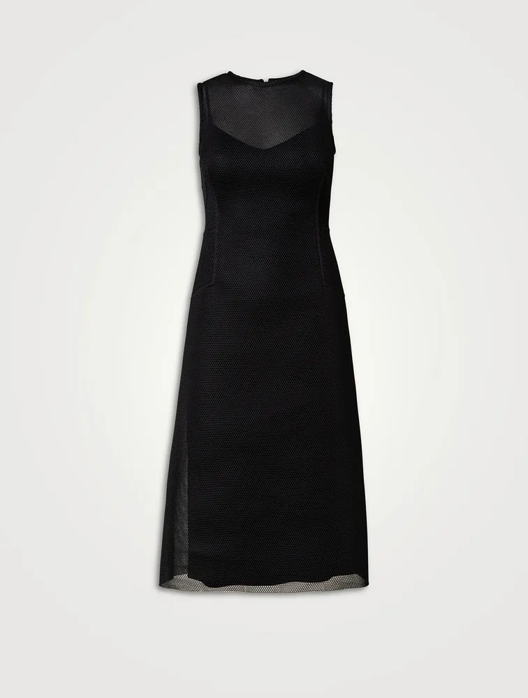 Techno Grid Midi Dress