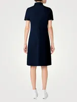 Cotton Silk Stretch Double-Face Polo Dress