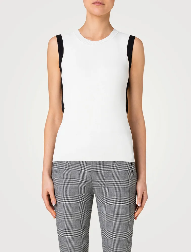 Colourblock Sleeveless Sweater