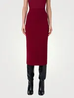 Rib-Knit Pencil Skirt
