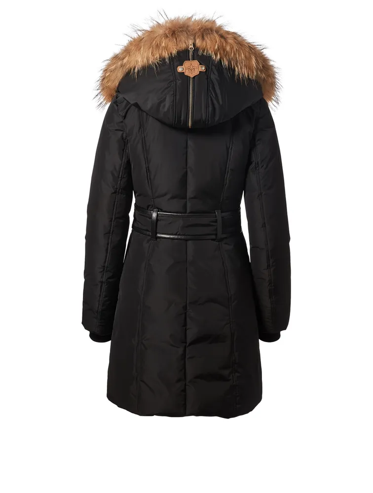 Trish Down Coat With Fur Hood