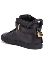 100MM Leather High-Top Sneakers