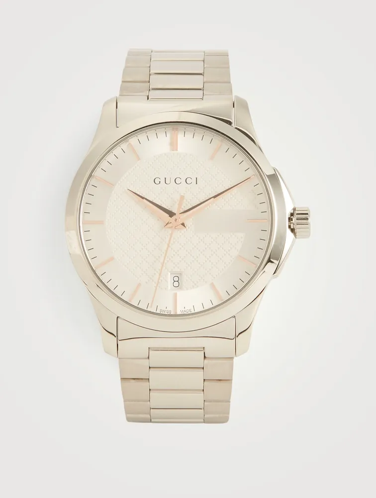 Extra Large Gucci Dive Steel Rubber Strap Watch