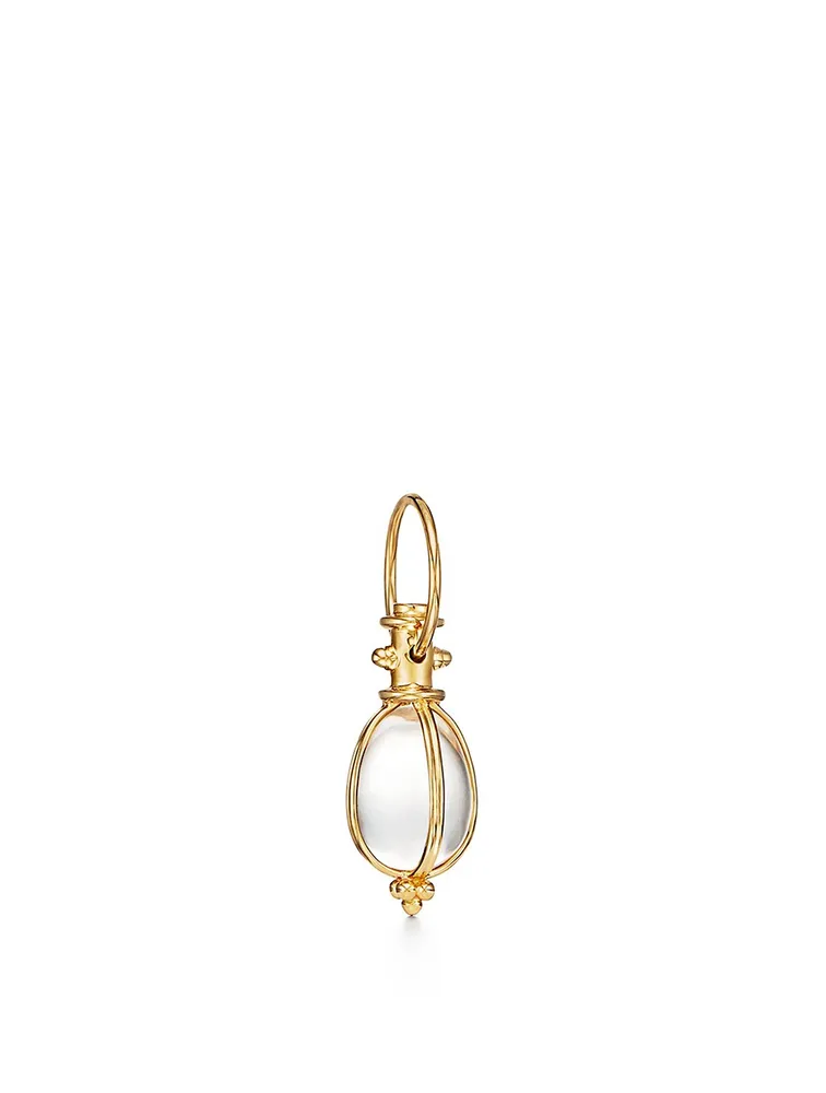 18K Gold Original Rock Crystal Amulet Pendant