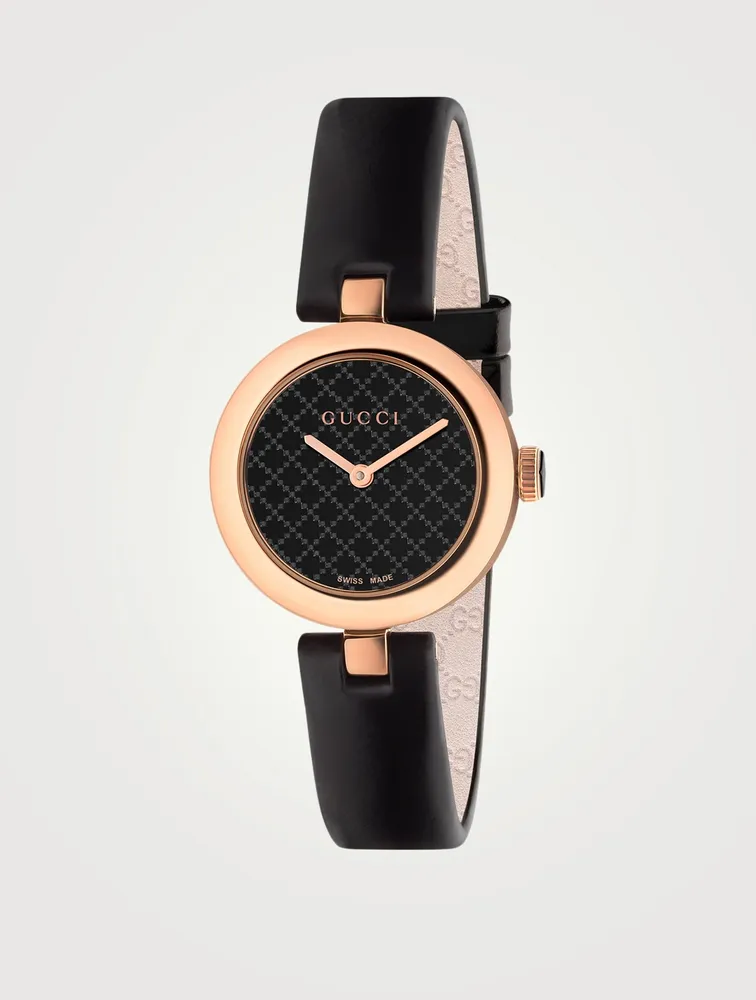 Small Diamantissima Goldtone Leather Strap Watch