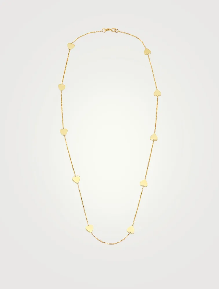 Gold Heart-By-The-Inch Necklace