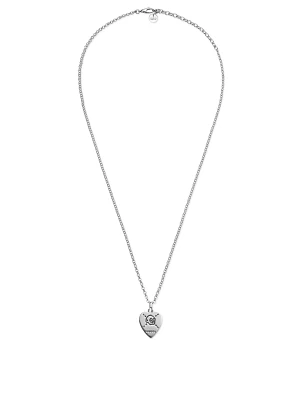 GucciGhost Sterling Silver Heart Necklace