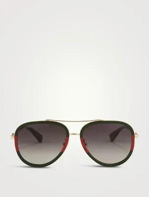 Aviator Sunglasses With Web