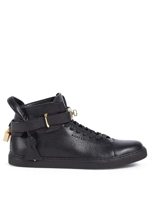 100MM Padlock Leather High-Top Sneakers