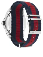 Gucci Dive Stainless Steel Nylon Web Strap Watch