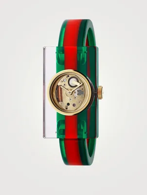 Plexiglas Vintage Web Strap Watch