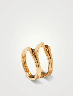 Antifer 18K Rose Gold Four Band Parallel Ring