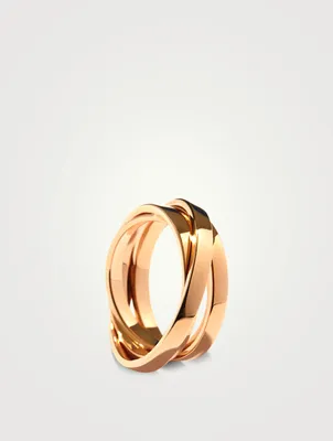 Technical Berbère 18K Rose Gold Twisted Ring