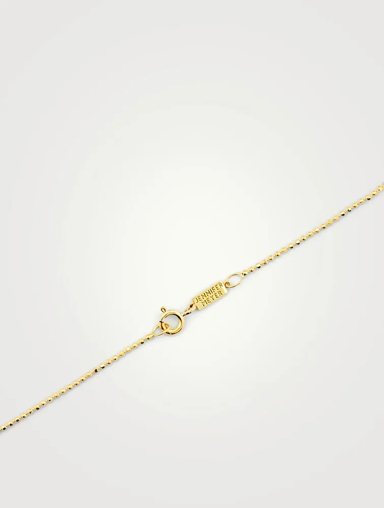 18K Gold Good Luck Necklace With Diamonds