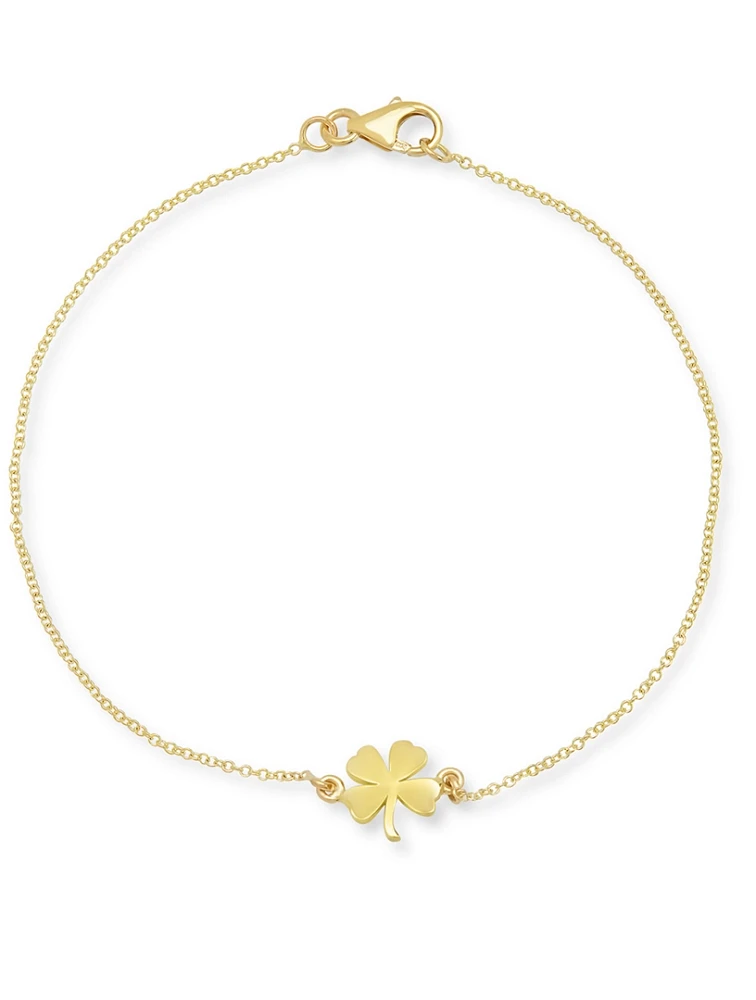 Mini 18K Gold Clover Bracelet