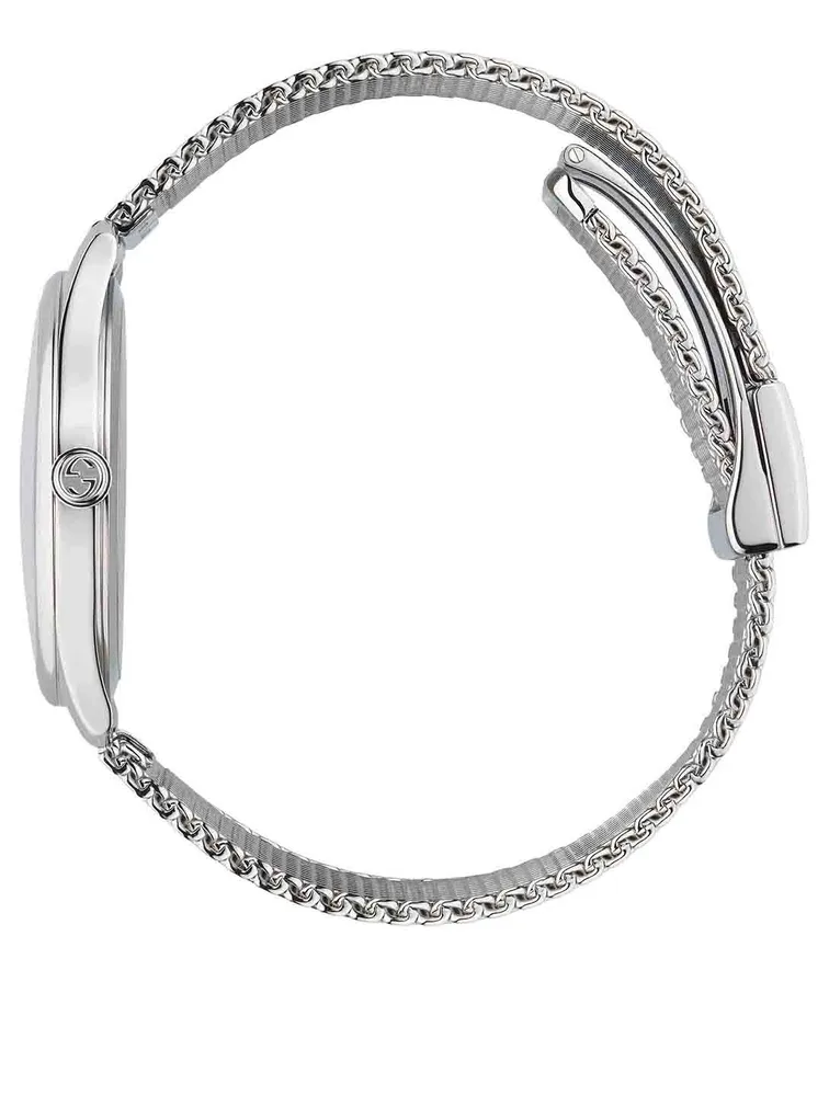 G-Timeless Steel Mesh-Bracelet Watch
