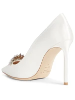 Romy 100 Satin Pumps With Crystals