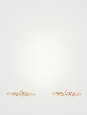 Fireworks 18K Rose Gold Earrings With Diamonds