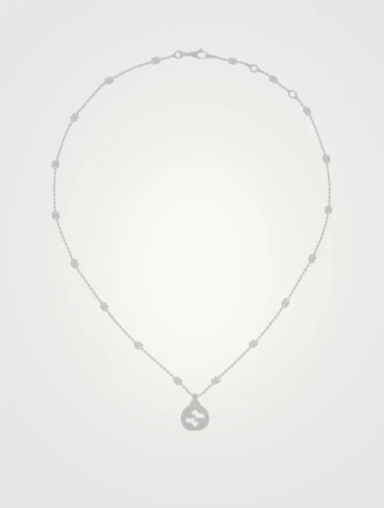 Interlocking G Sterling Silver Pendant Necklace