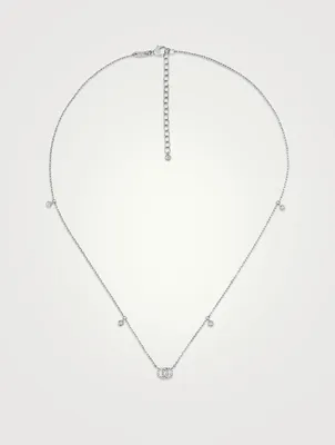 GG Running 18K Gold Necklace With Diamonds