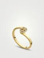 GG Running 18K Gold Ring With Diamonds